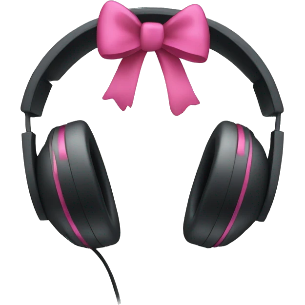 Headphones with a bow emoji