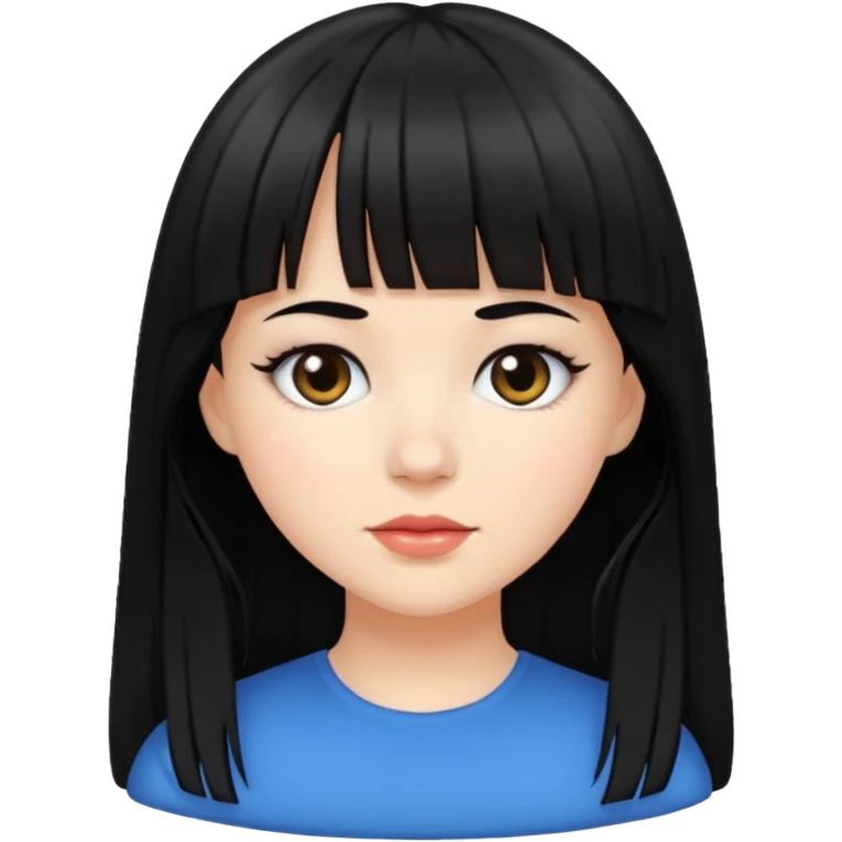 white girl bangs black  emoji