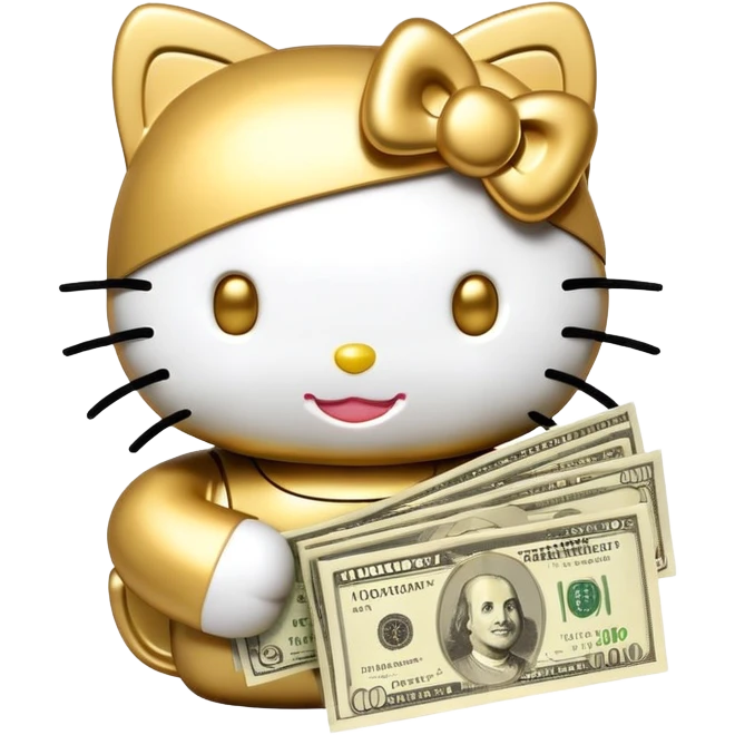 Money hello kitty emoji