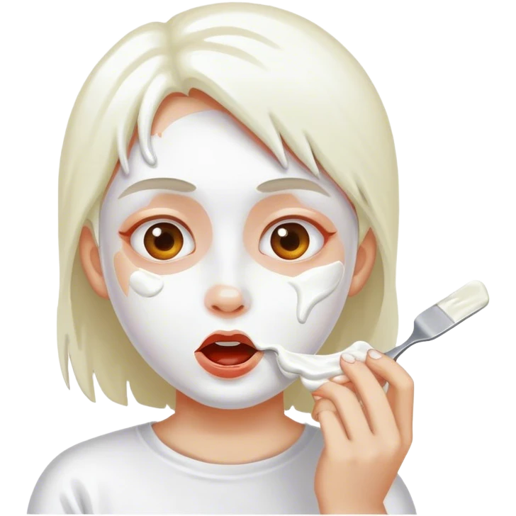 Eating white paint emoji