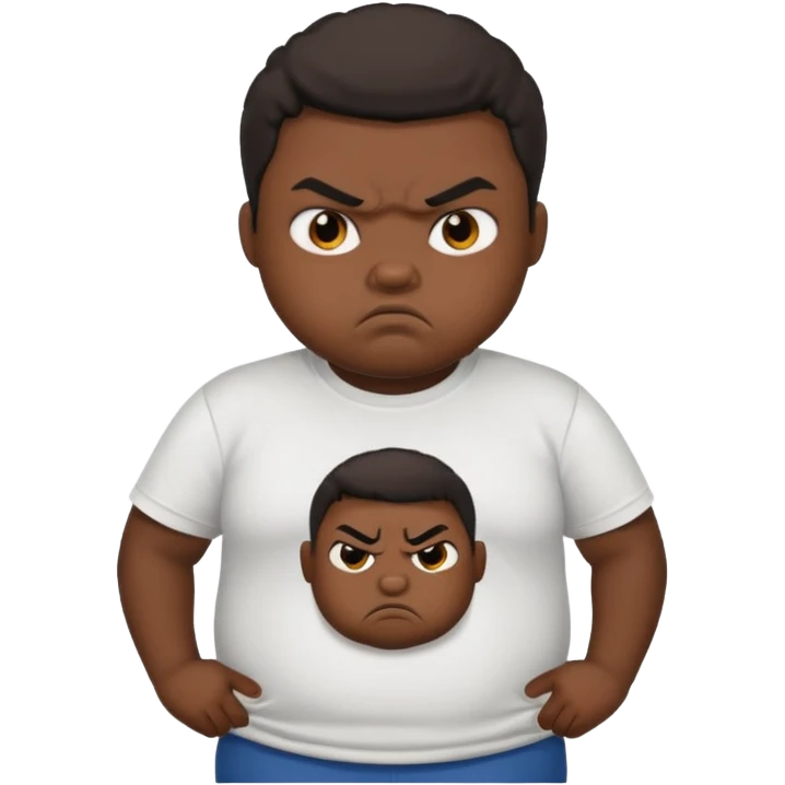 blacky boy heyab fat and angry  emoji