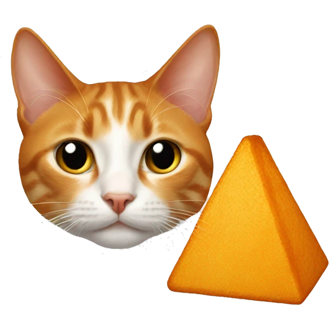 CAT with Ginger Triangel on her Head  emoji