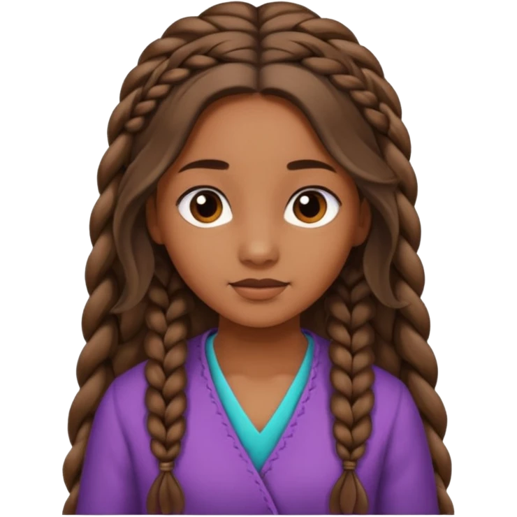 a secluded hair braid emoji