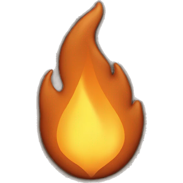 Brown flame emoji