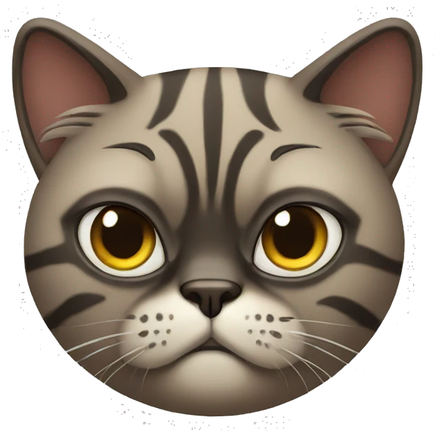 Grumpy exotic cat emoji