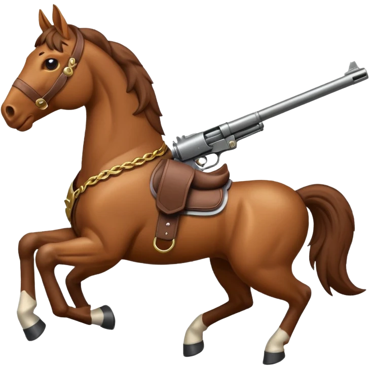 horse with a gun emoji