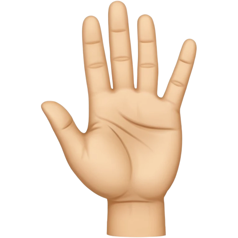 a human right hand emoji giving the "Scram" (Get out of here!) sign with palm facing the viewer, fingers clenched touching the palm, and the thumb extended out to the right side. This emoji can also be used to signify thumbing a ride (hitchhiking). emoji