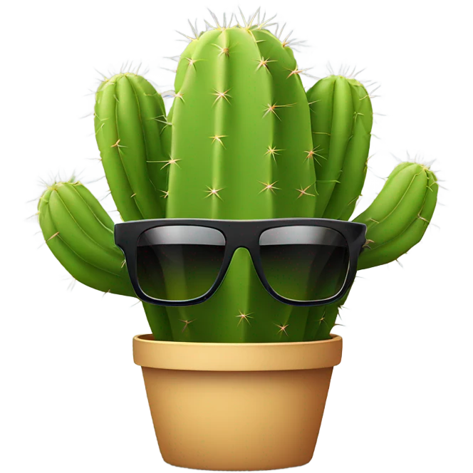 cactus with sunglasses emoji