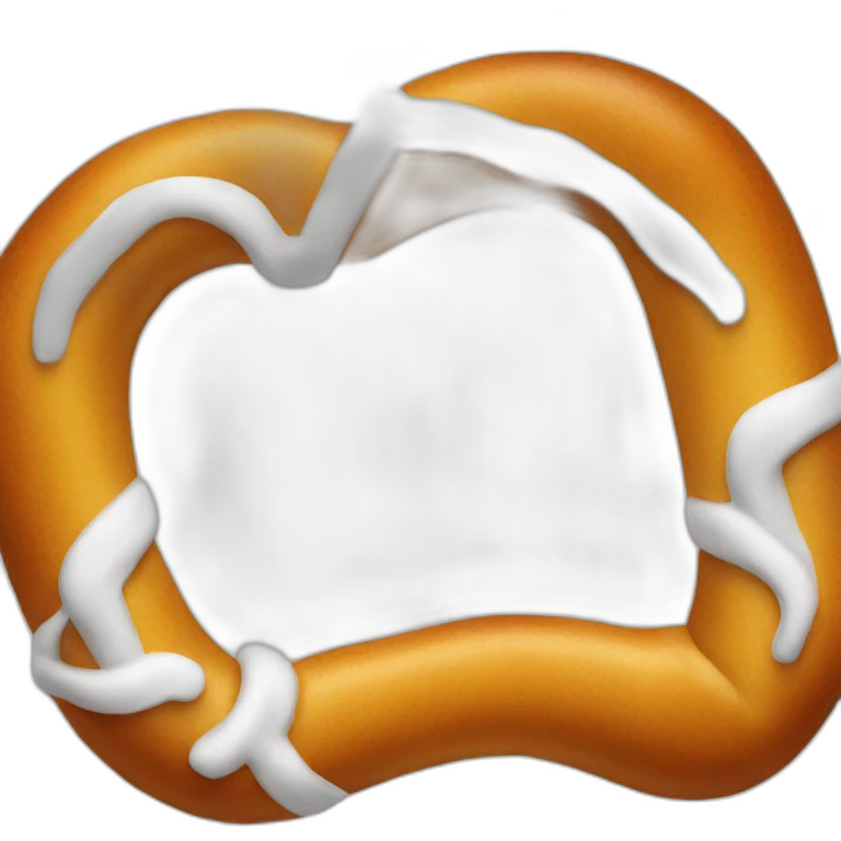 chrome surfaced pretzel emoji