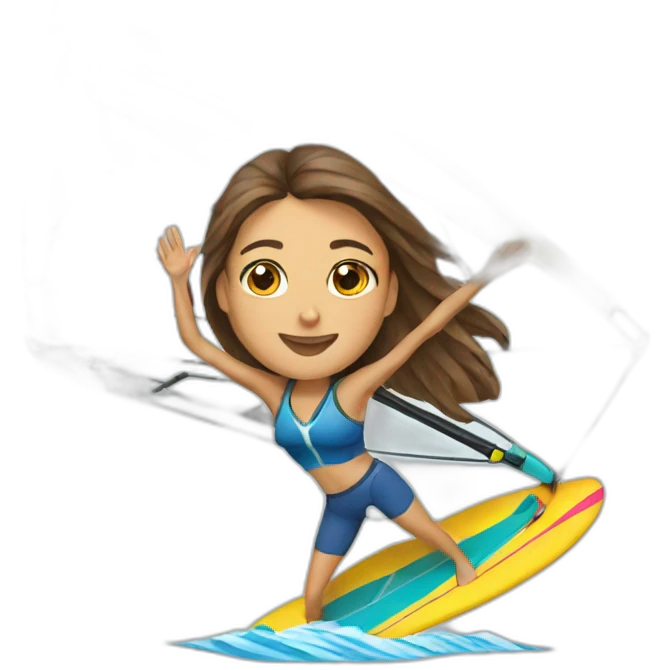 Woman windsurf emoji