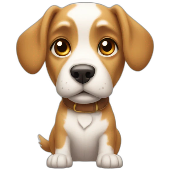 Chien sur lapin emoji