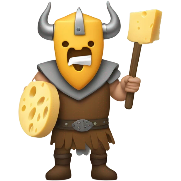 Viking shredding cheese emoji