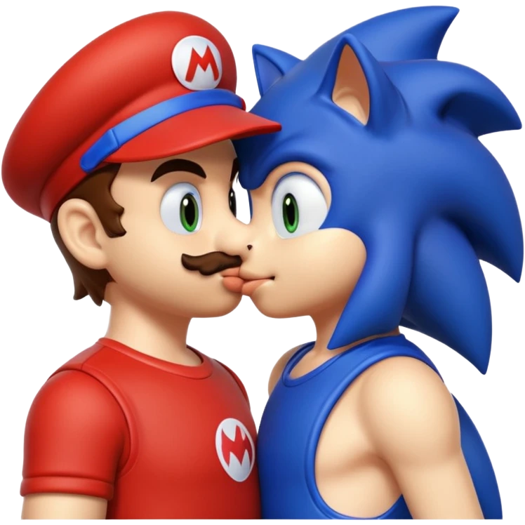 mario and sonic making out emoji