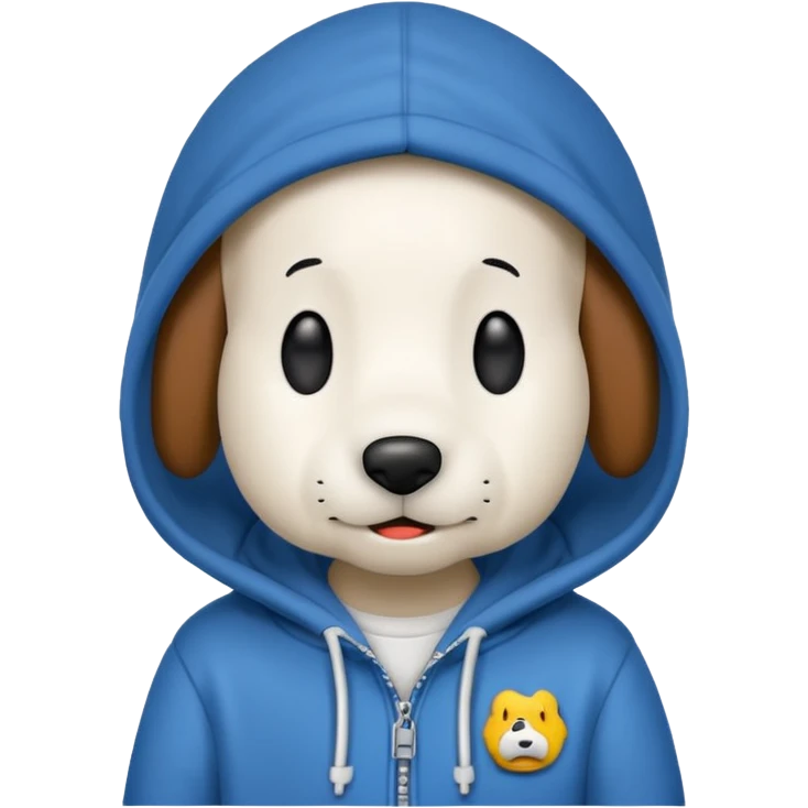 Snoopy wearing hoodie  emoji