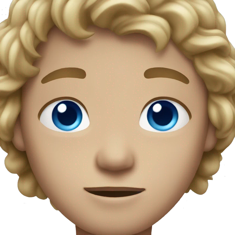 boy with brown light hair and blue eyes emoji