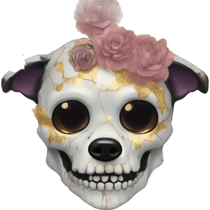 iridescent kintsugi fluffy zombie black brown gold dog fox head zombie skull skeleton gold mechanical nebula galaxy stars colorful flowers fairy lights vintage zombie emoji