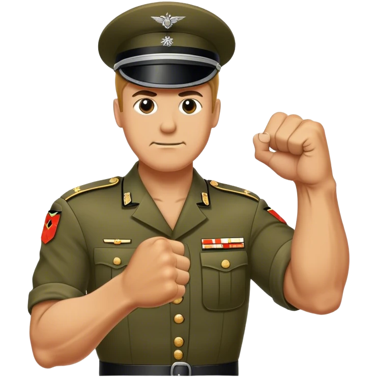 German Military Man Fist Bump emoji