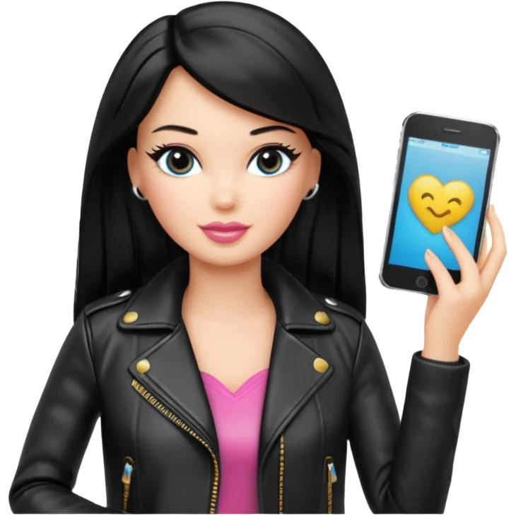 barbie black leather emoji