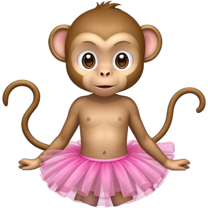 monkey in a tutu emoji