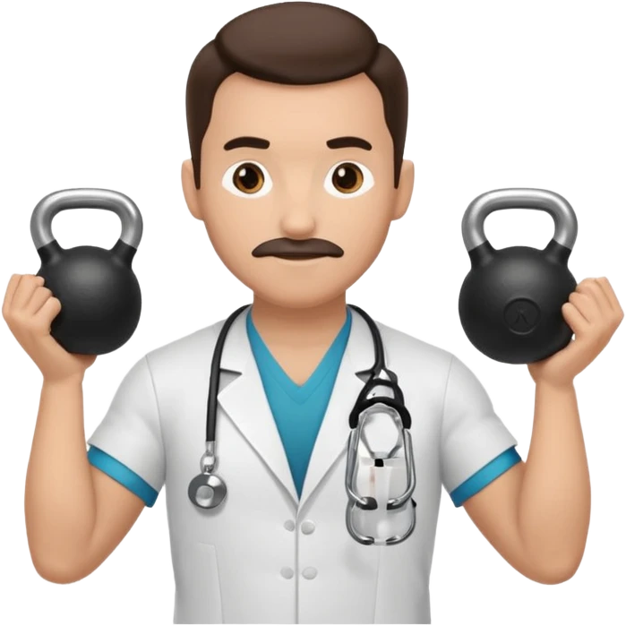 Dr with kettlebell emoji