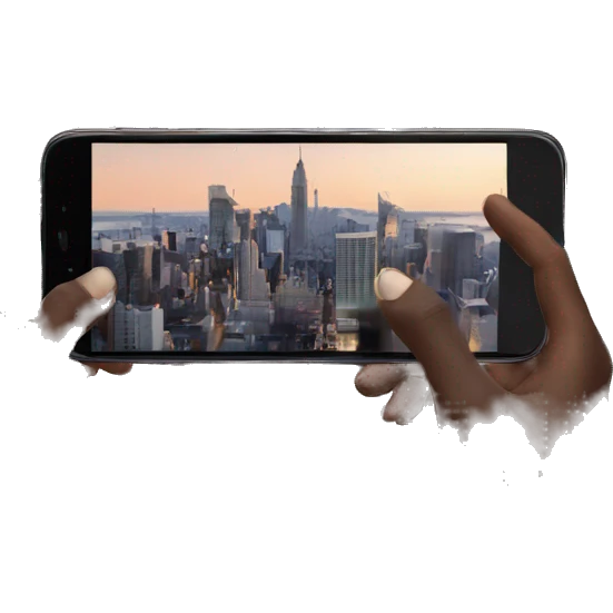 iPhone in hands (shooting video of the city) emoji