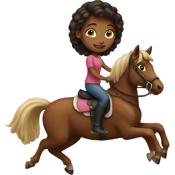 Girl riding a horse emoji
