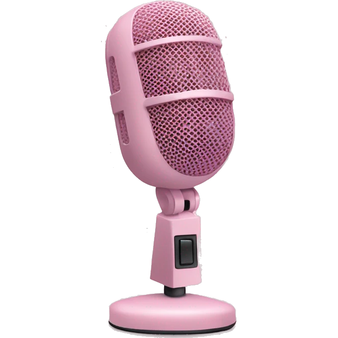 pastel pink computer microphone  emoji