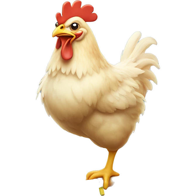 Chicken on a pogo stick emoji