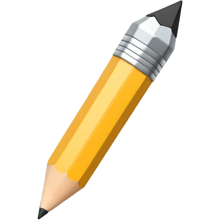 Pencil icon in chibi style emoji