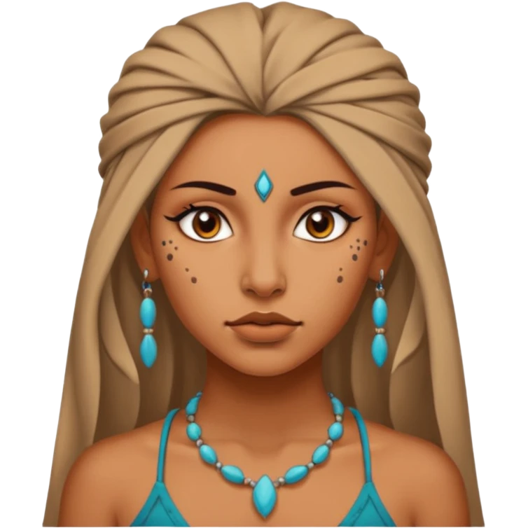 ldesert woman with piercings just face  emoji