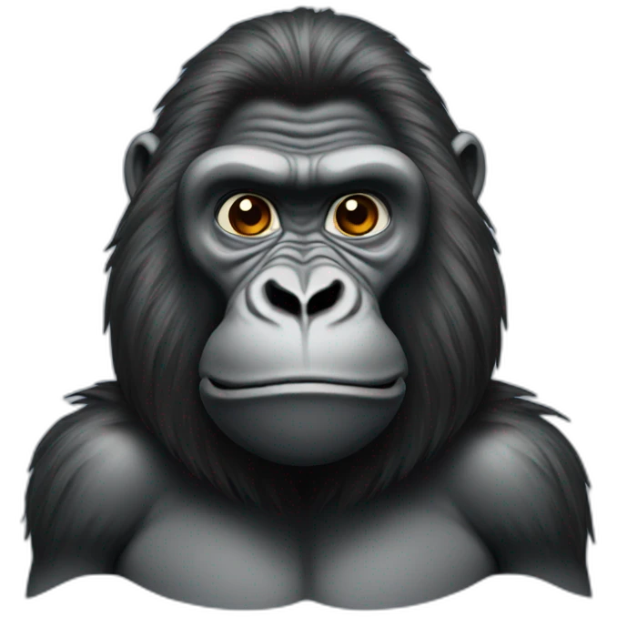 gorilla long hair emoji