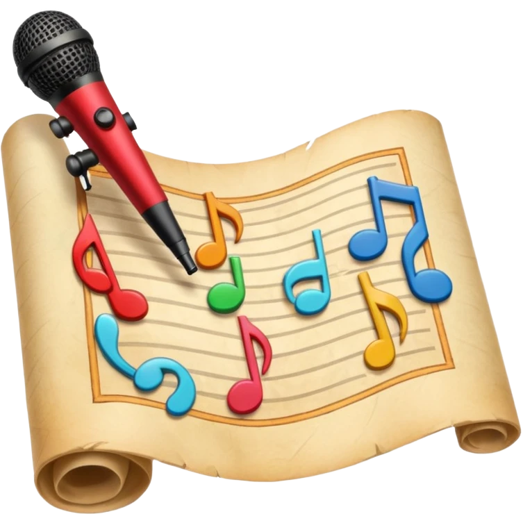 colorful, slightly curled parchment map, as if just unrolled after a long time, subtle details suggesting a guide for independent musicians, small icons like musical notes, microphones, winding paths, no text emoji