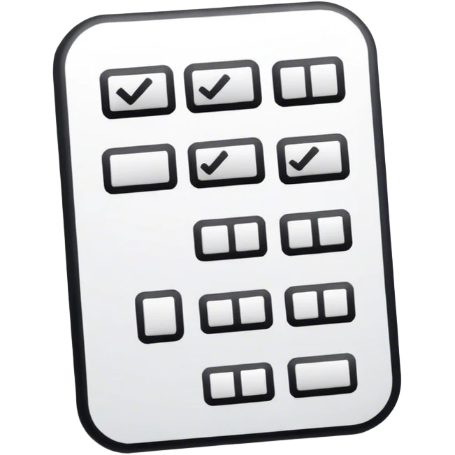 a form with lots of check boxes emoji