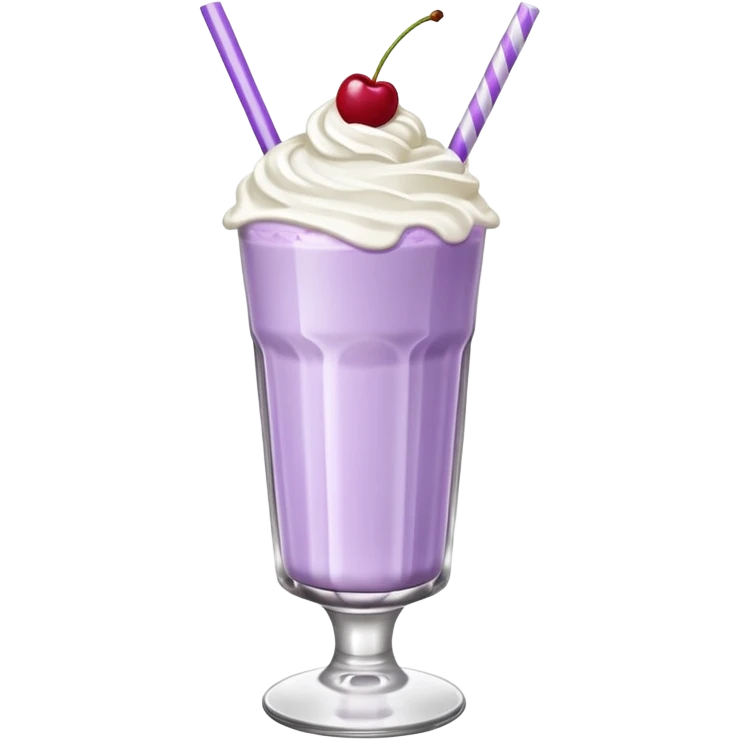 Milkshake light purple with high glass emoji
