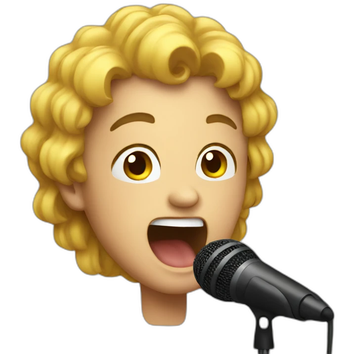 Singing emoji