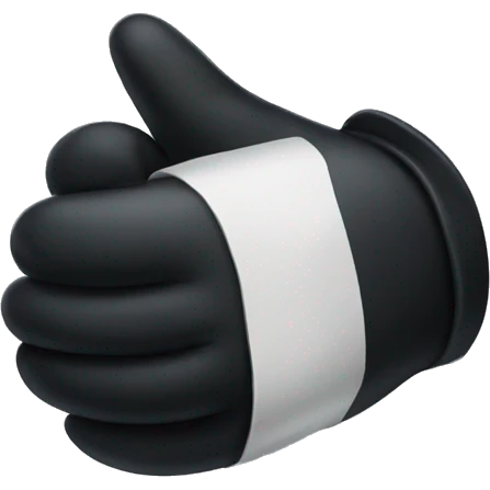 wearing black gloves emoji