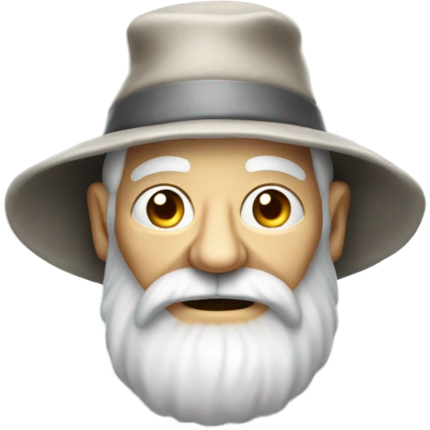 old man with beard looking like a UFO emoji