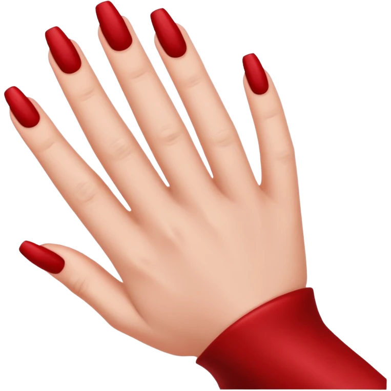 Female hand long black nails with a red undercoat  emoji