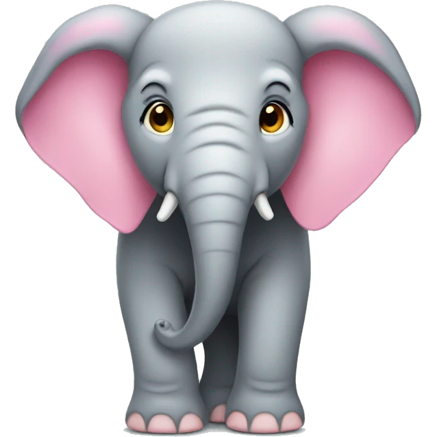 Elephant with pink hair  emoji