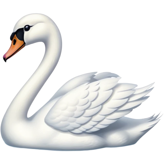 A white swan on the pond. emoji