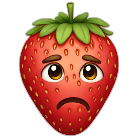 strawberry sad emoji