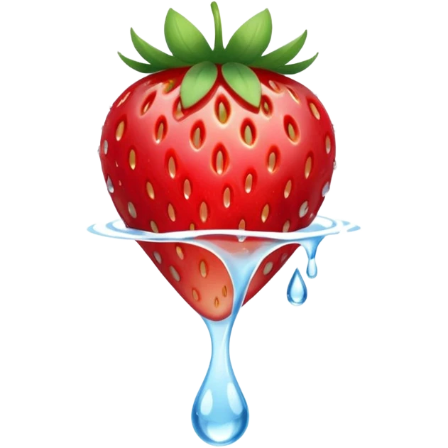 water with strawberry slice emoji