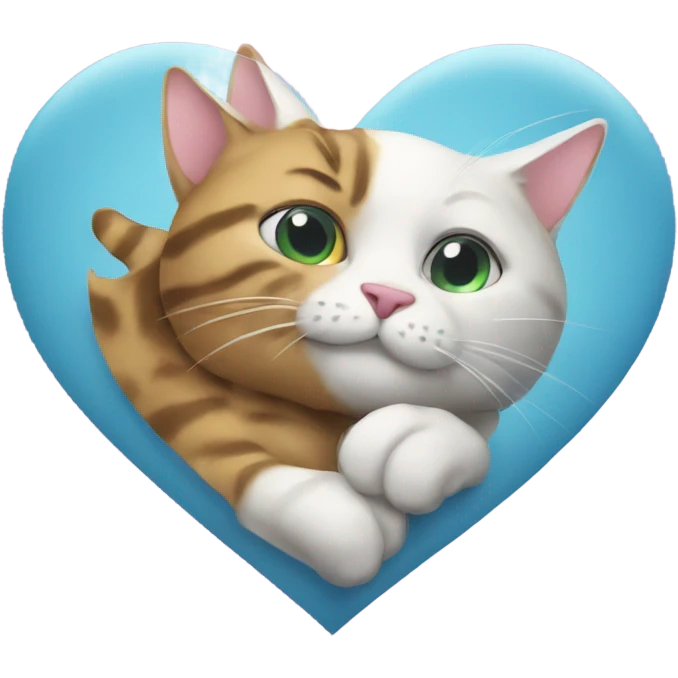 Heart big with cat emoji