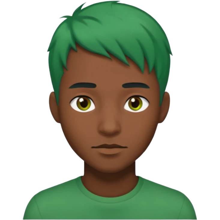 green haired black man emoji