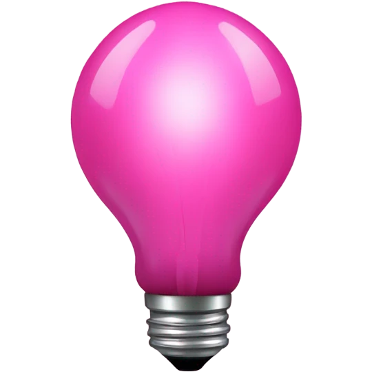 all pink bulb emoji