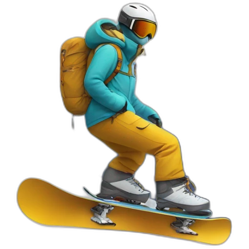 Snowboard on mountain emoji