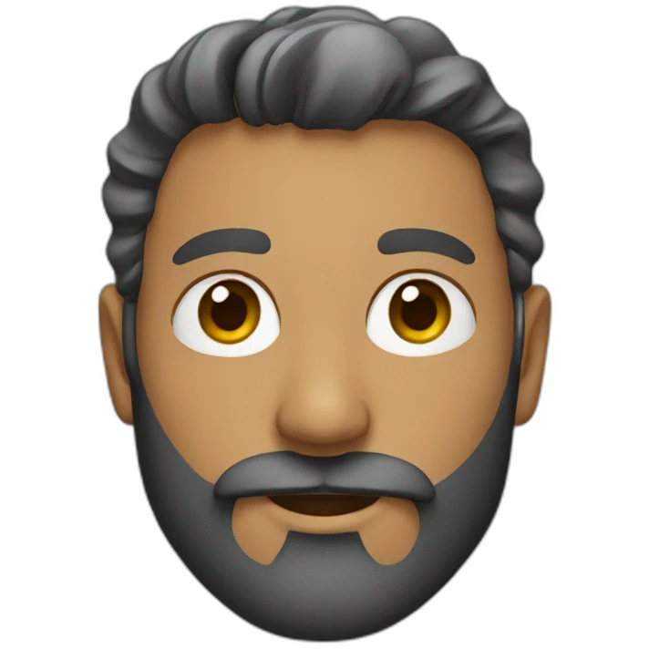 male bold beard emoji