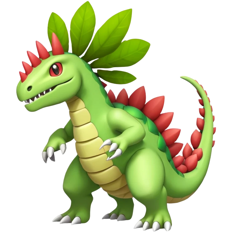 Meganium-Amaura-fakemon (full body) emoji
