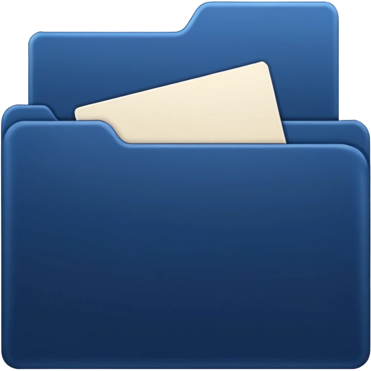 a dark blue file with blank name label on it emoji