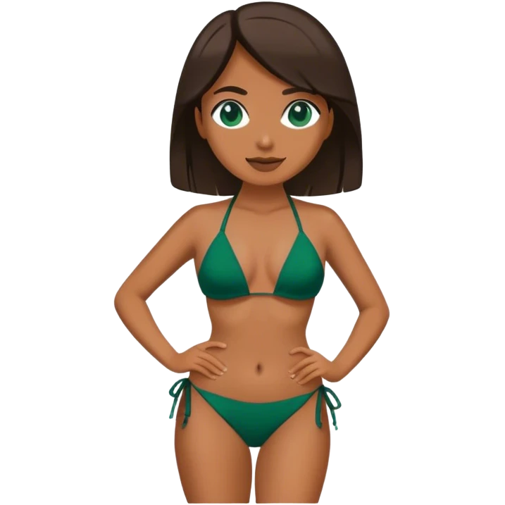 dark emerald bikini emoji